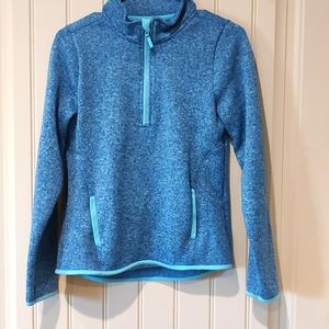 Athletic Works Girls blue quarter zip sweater, Size 14-16, like new